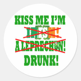 Jag är irländare, en leprechaun, full! runt klistermärke