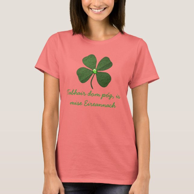 Jag är irländare i Gaelic Cute T-shirt (Framsida)