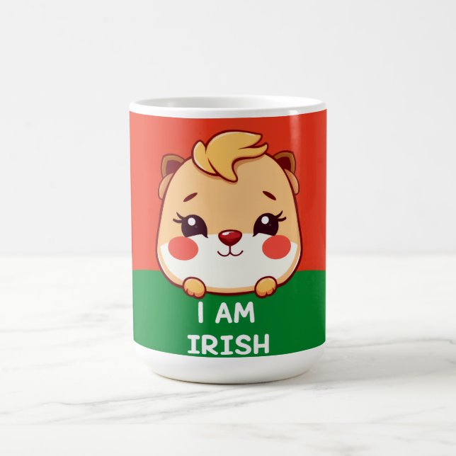 Jag är irländsk söt djur kaffemugg (Center)