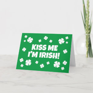 Jag är irländskt roligt St patrick's day-kort. Kort