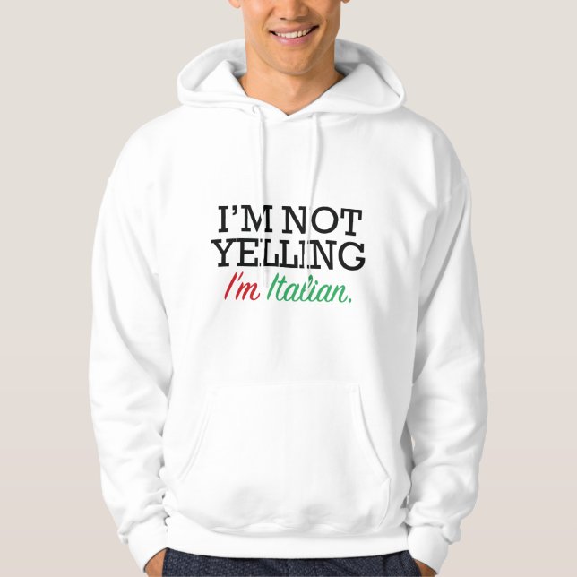 Jag är italienare hoodie (Framsida)