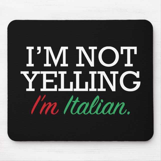 Jag är italienare musmatta (Framsidan)