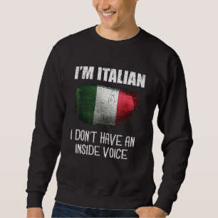 Jag är italienare och har ingen insida-röst-italie lång ärmad tröja