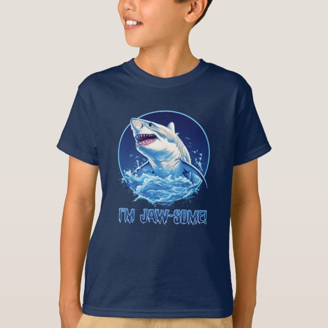 Jag är Jaw-some Shark T-Shirt (Framsida)