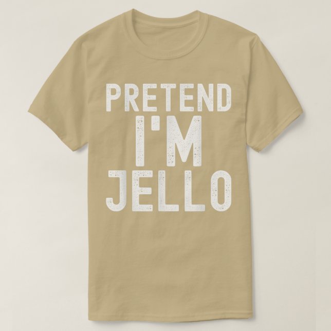 Jag är Jello Funny Lazy Halloween Costume Par. T Shirt (Design framsida)