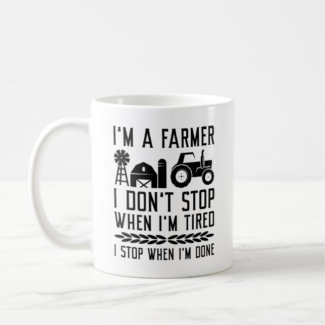 Jag är jordbrukare kaffemugg (Vänster)