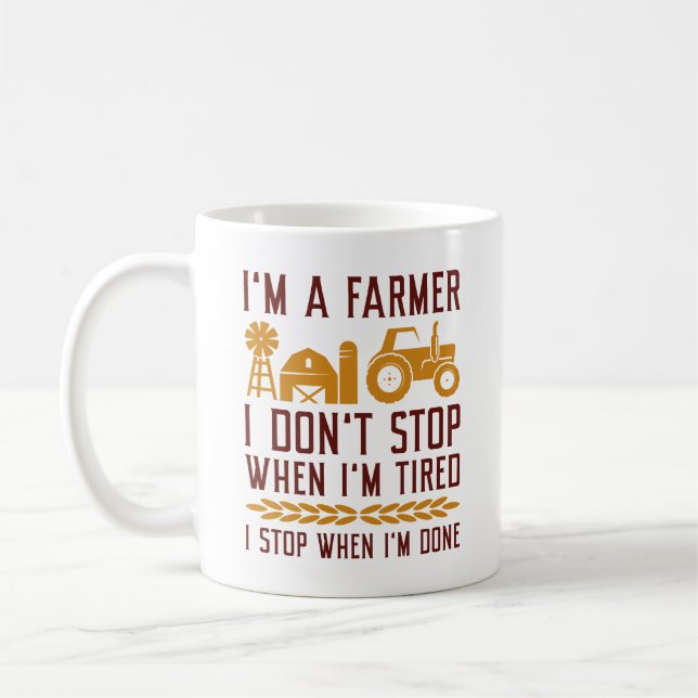 Jag är jordbrukare kaffemugg (Vänster)