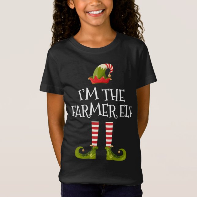 Jag är jordbrukaren Elf Cute Gift Matching Family  T Shirt (Framsida)