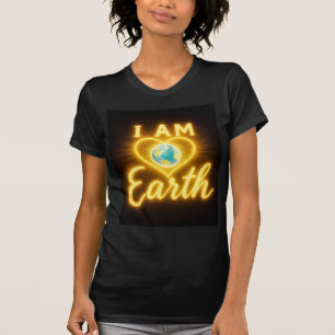 JAG ÄR Jorden – Lysande Gylden Jord Kärlek Citat T Shirt