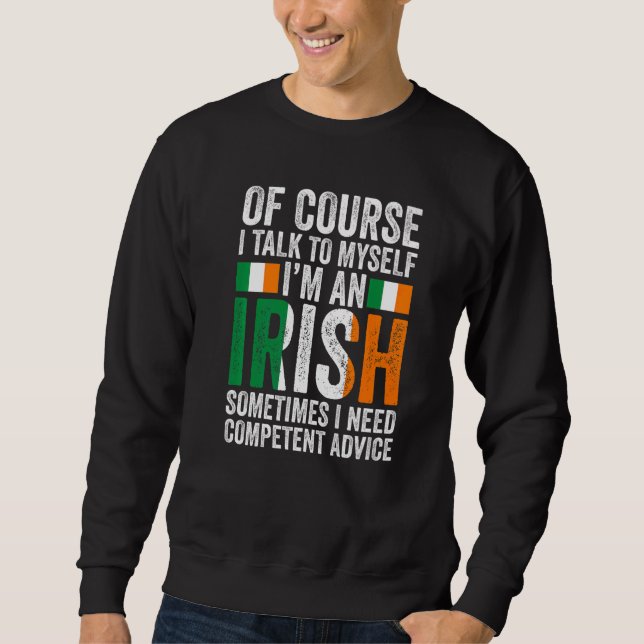 Jag är ju irländskt Irland Lång Ärmad Tröja (Framsida)