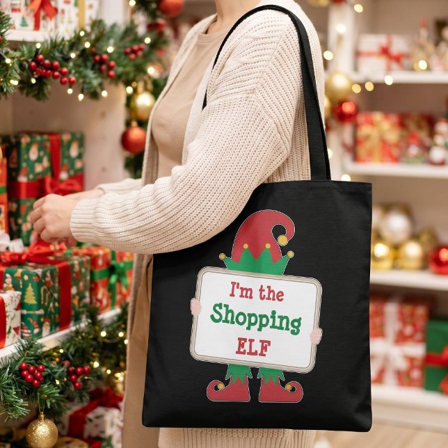 Jag är jul-alfen | Personlig jul Tygkasse (Skapare uppladdad)