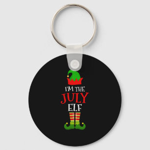 Jag är Juli-Jul-matchande familjejulen i juli Nyckelring
