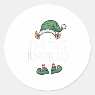 Jag är Junior Elf Matching Family Group Runt Klistermärke