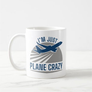 Jag är Just Flygplan Crazy Kaffemugg