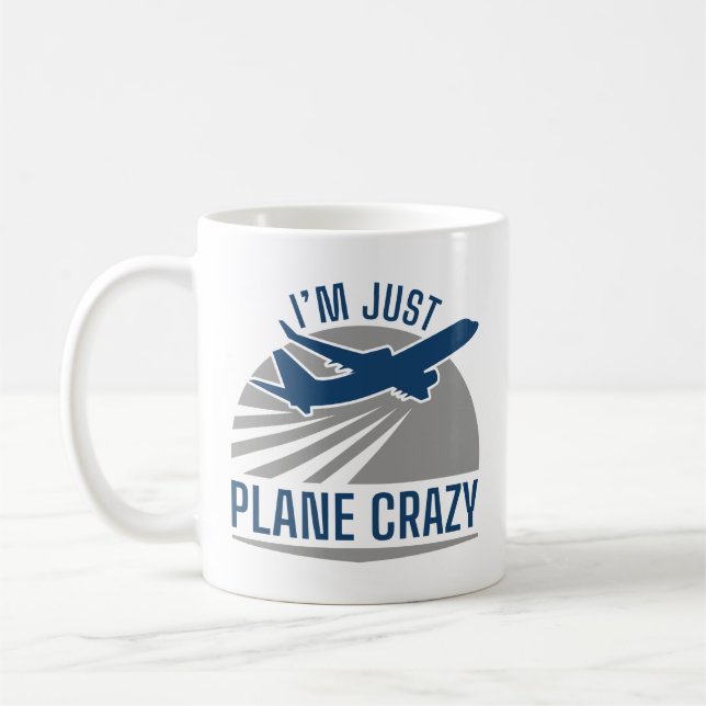Jag är Just Flygplan Crazy Kaffemugg (Vänster)