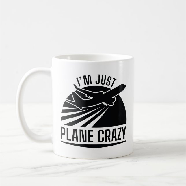 Jag är Just Flygplan Crazy Kaffemugg (Vänster)