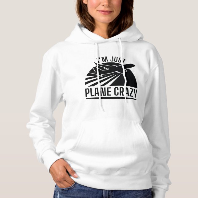 Jag är Just Flygplan Crazy T Shirt (Framsida)