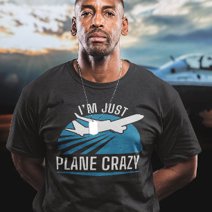 Jag är Just Flygplan Crazy T Shirt
