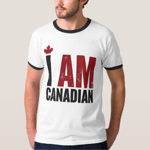 Jag är kanadensisk - Patriotic Påstående & Maple l T Shirt