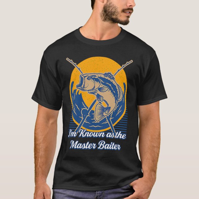 Jag är känd som Master Baiter Fiskehumor Fisk T Shirt (Framsida)
