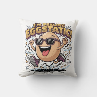 Jag är kände eggstatisk – Rolig ägg-pjäs tecknad f Kudde