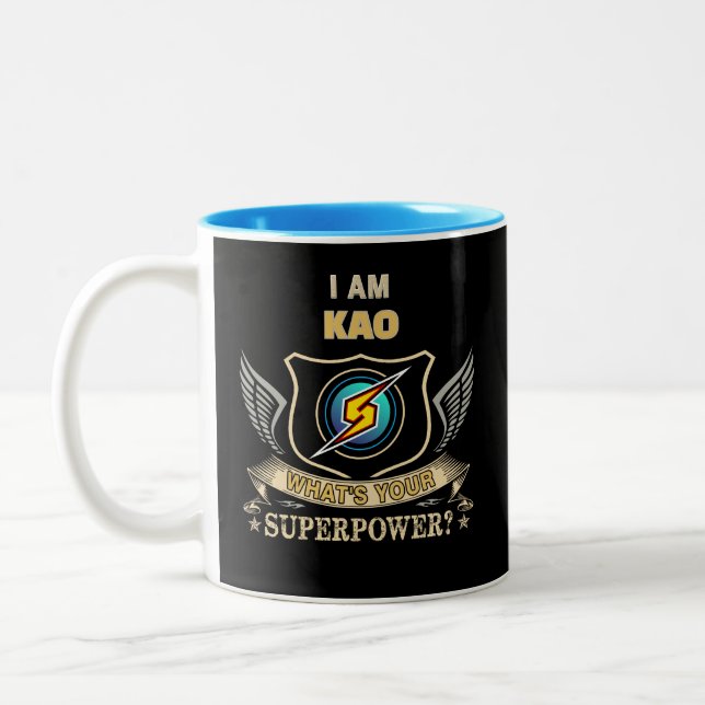 Jag Är KAO Vad Är Din Superkraft Två-Tonad Mugg (Vänster)