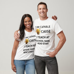 Jag är kapabel för att jag studerar i School Namn T Shirt