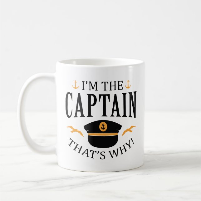 Jag är kapten kaffemugg (Vänster)