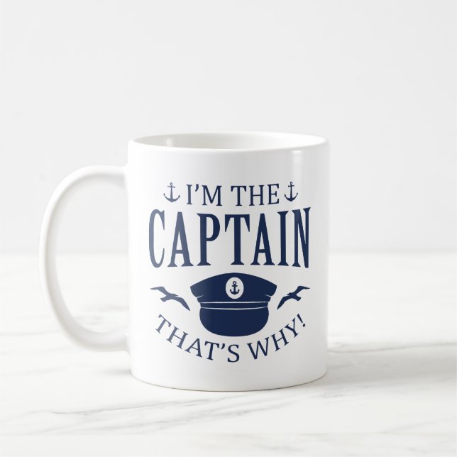 Jag är kapten kaffemugg (Vänster)