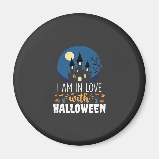 Jag är kär i Halloween spökhus_1 Magnet (Framsidan)