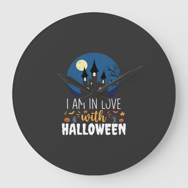 Jag är kär i Halloween-spökhuset_1 Stor Klocka (Framsida)