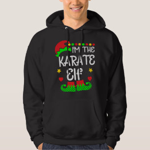Jag är Karate Elf-julfamiljen Elf Costume Te Hoodie