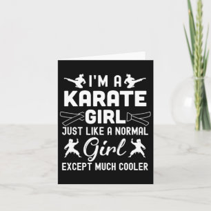 Jag är Karate Girls konst för kvinnor Karate Bla Kort