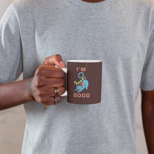 Jag är kattdjur bra brun katt kaffemugg (Skapare uppladdad)
