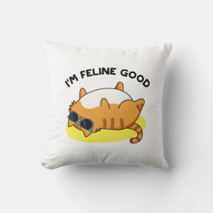 Jag är Kattdjur Bra Cute Tjock Cat Pun Kudde