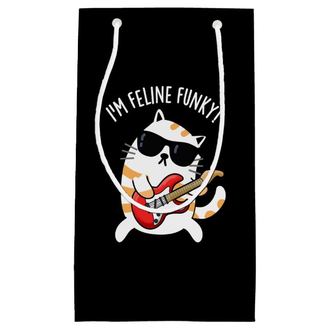 Jag är Kattdjur Funky Funny Cat Pun Mörk BG (Framsidan)