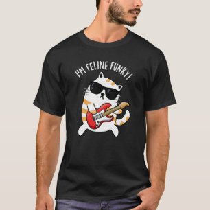 Jag är Kattdjur Funky Funny Cat Pun Mörk BG T Shirt