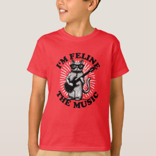 Jag är Kattdjuret Musiken   Guitar Player Cat T Shirt