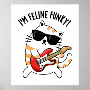 Jag är Kattdjurets Funky Funny Cat Pun Poster