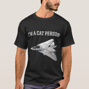 Jag är kattperson f-14 tomcat Pullover Hoodie T Shirt