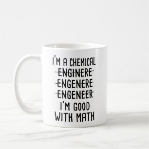 Jag är kemikalie ingenjör jag är bra med matematik kaffemugg