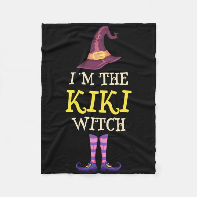 Jag är Kiki Witch Costume Halloween Funny Witchy Fleecefilt (Framsidan)