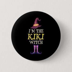 Jag är Kiki Witch Costume Halloween Funny Witchy Knapp
