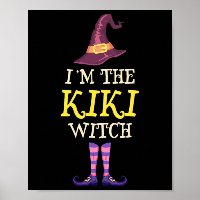 Jag är Kiki Witch Costume Halloween Funny Witchy Poster (Framsidan)