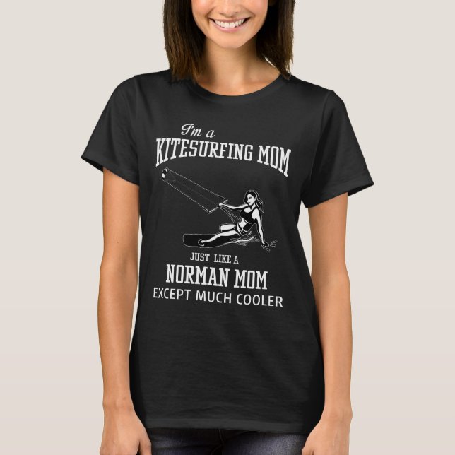 Jag är KITESURFING Mamma T Shirt (Framsida)