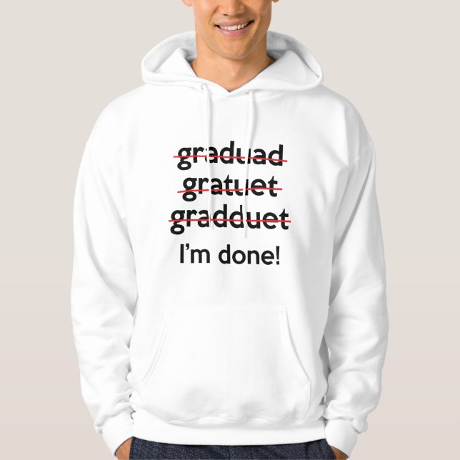 Jag är klar! hoodie (Framsida)