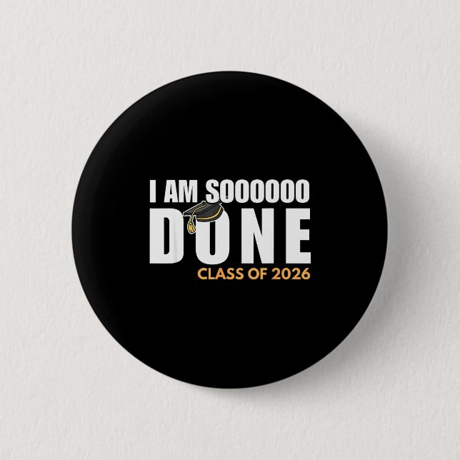 Jag är klar klass 2026 studentexamen examen del knapp (Framsida)