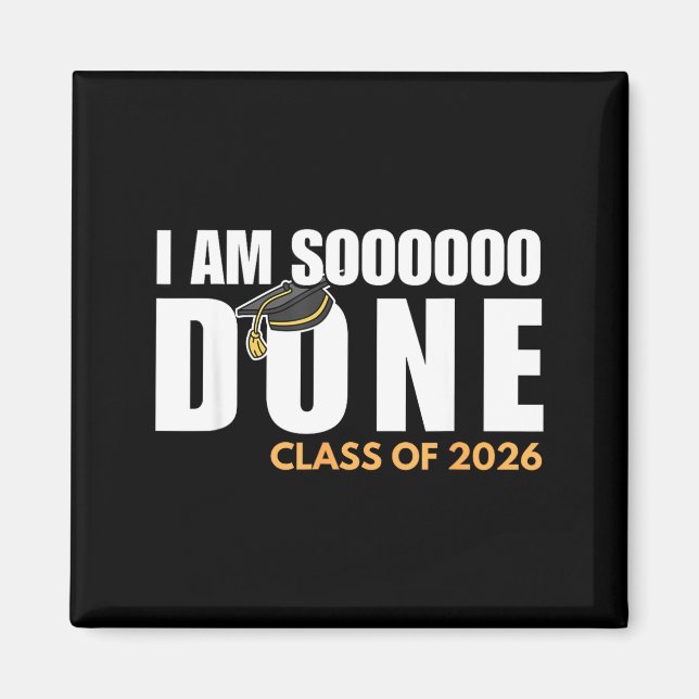 Jag är klar klass 2026 studentexamen examen del magnet (Framsidan)