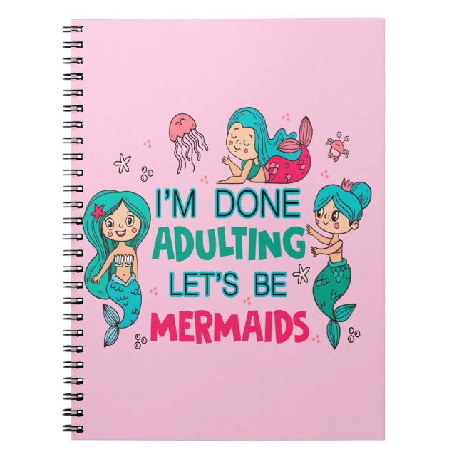 Jag är klar med att anpassa Låt oss Sjöjungfruar Anteckningsbok (Framsidan)