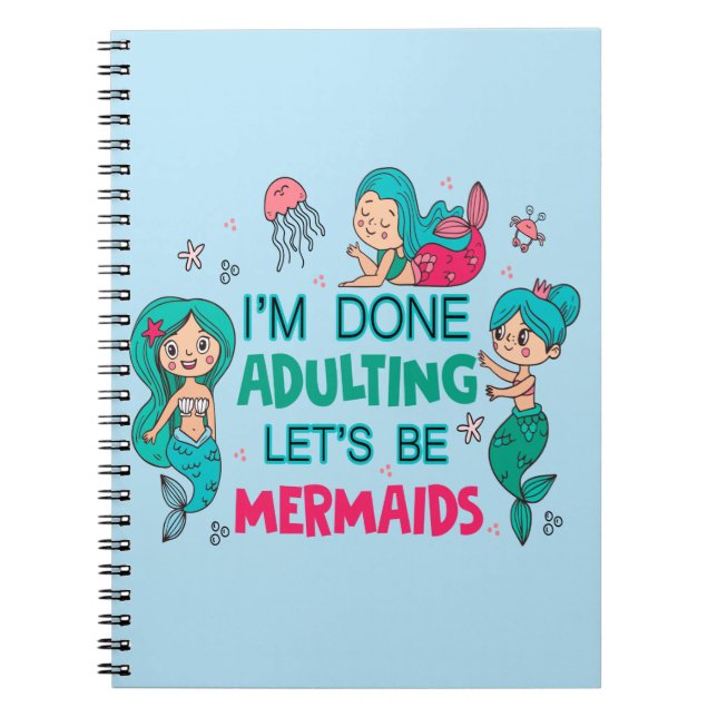 Jag är klar med att anpassa Låt oss Sjöjungfruar Anteckningsbok (Framsidan)